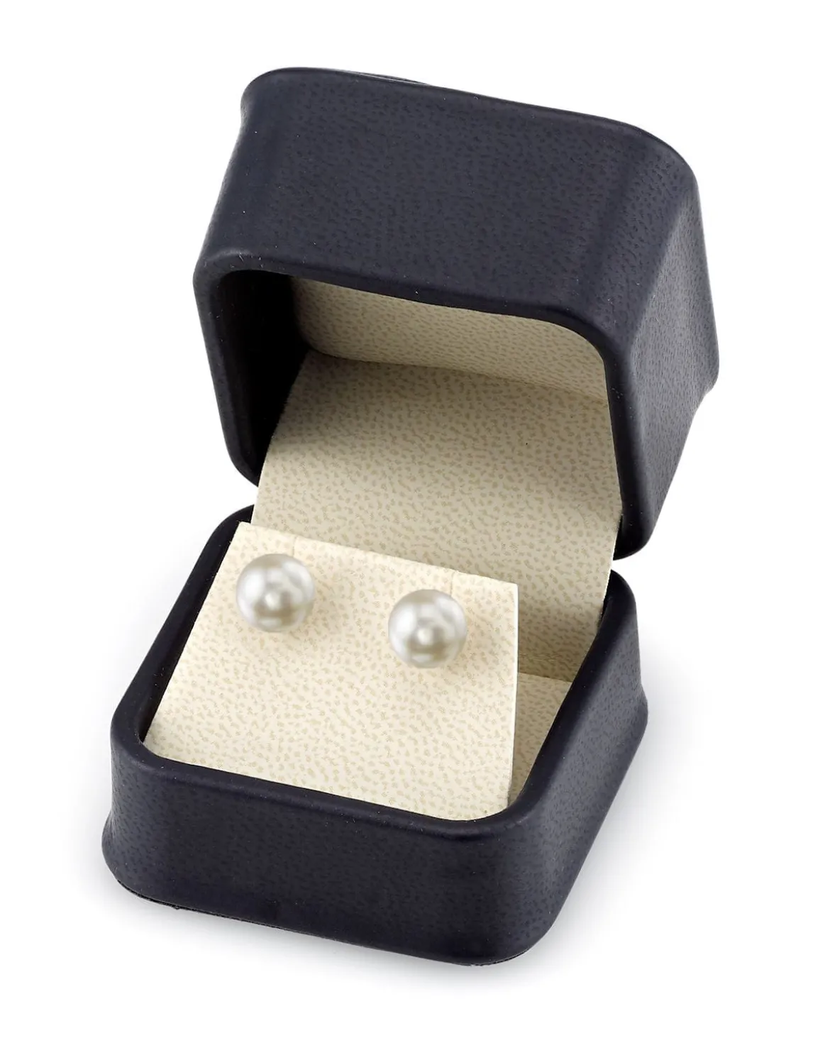 9.0-9.5mm White Akoya Round Pearl Stud Earrings