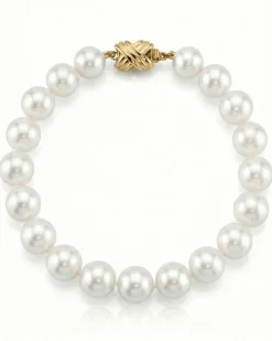 8.5-9.5mm White Freshwater Pearl Bracelet - AAAA Quality