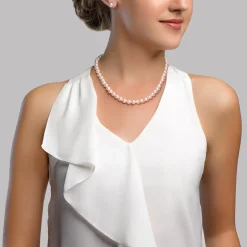 7.0-7.5mm White Freshwater Pearl Necklace - AAA Quality