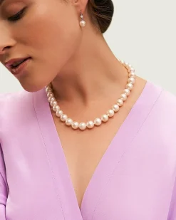10.5-11.5mm White Freshwater Pearl Necklace - AAA Quality