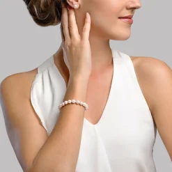 7.0-7.5mm White Freshwater Pearl Bracelet - AAA Quality