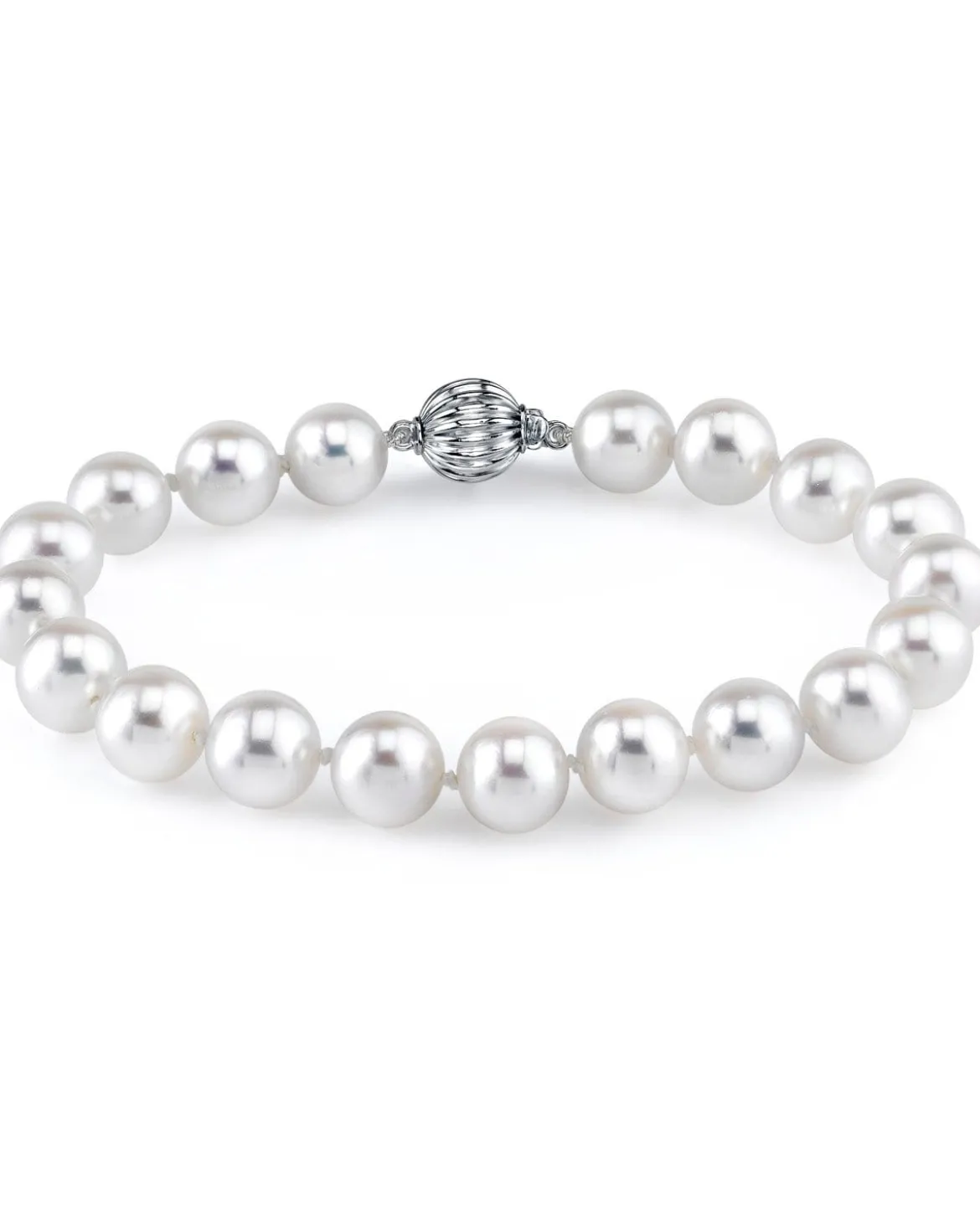 7.0-7.5mm White Freshwater Pearl Bracelet - AAA Quality