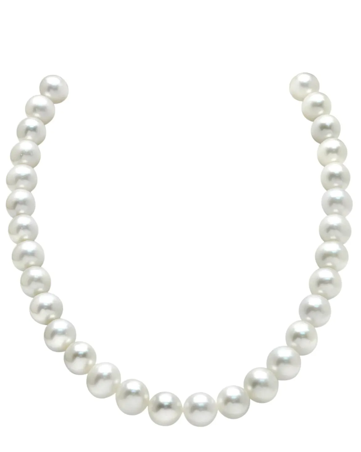 10.5-11.5mm White Freshwater Pearl Necklace- AAAA Quality