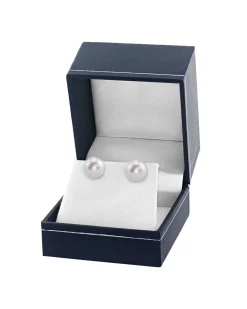 10mm White Freshwater Round Pearl Stud Earrings