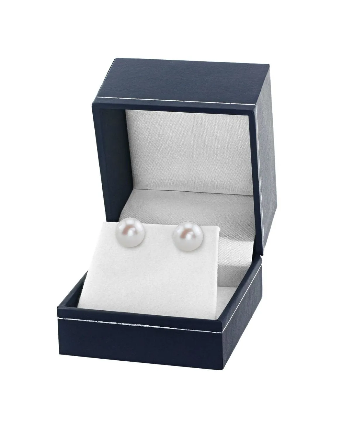 10mm White Freshwater Round Pearl Stud Earrings
