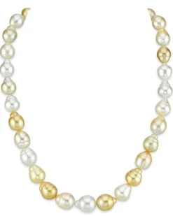 Multicolor South Sea Baroque Pearl Necklace, 9.0-11.0mm