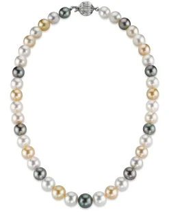 Multi-Color Tahitian & South Sea Pearl Necklace, 8.0-10.0mm - AAAA Quality