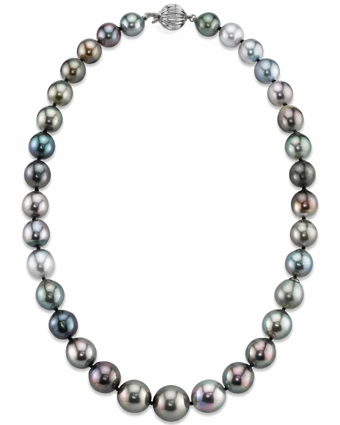 Multi-Color Tahitian Baroque Pearl Necklace, 8.0-10.0mm