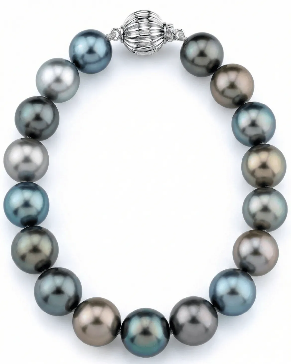Multi-Color Tahitian Pearl Bracelet, 9.0-10.0mm - AAAA Quality