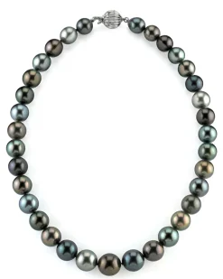 Multi-Color Tahitian Pearl Necklace, 11.0-13.0mm - AAAA Quality