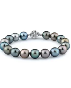 Multi-Color Tahitian Pearl Bracelet, 10.0-11.0mm - AAAA Quality