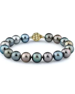 Multi-Color Tahitian Pearl Bracelet, 10.0-11.0mm - AAAA Quality