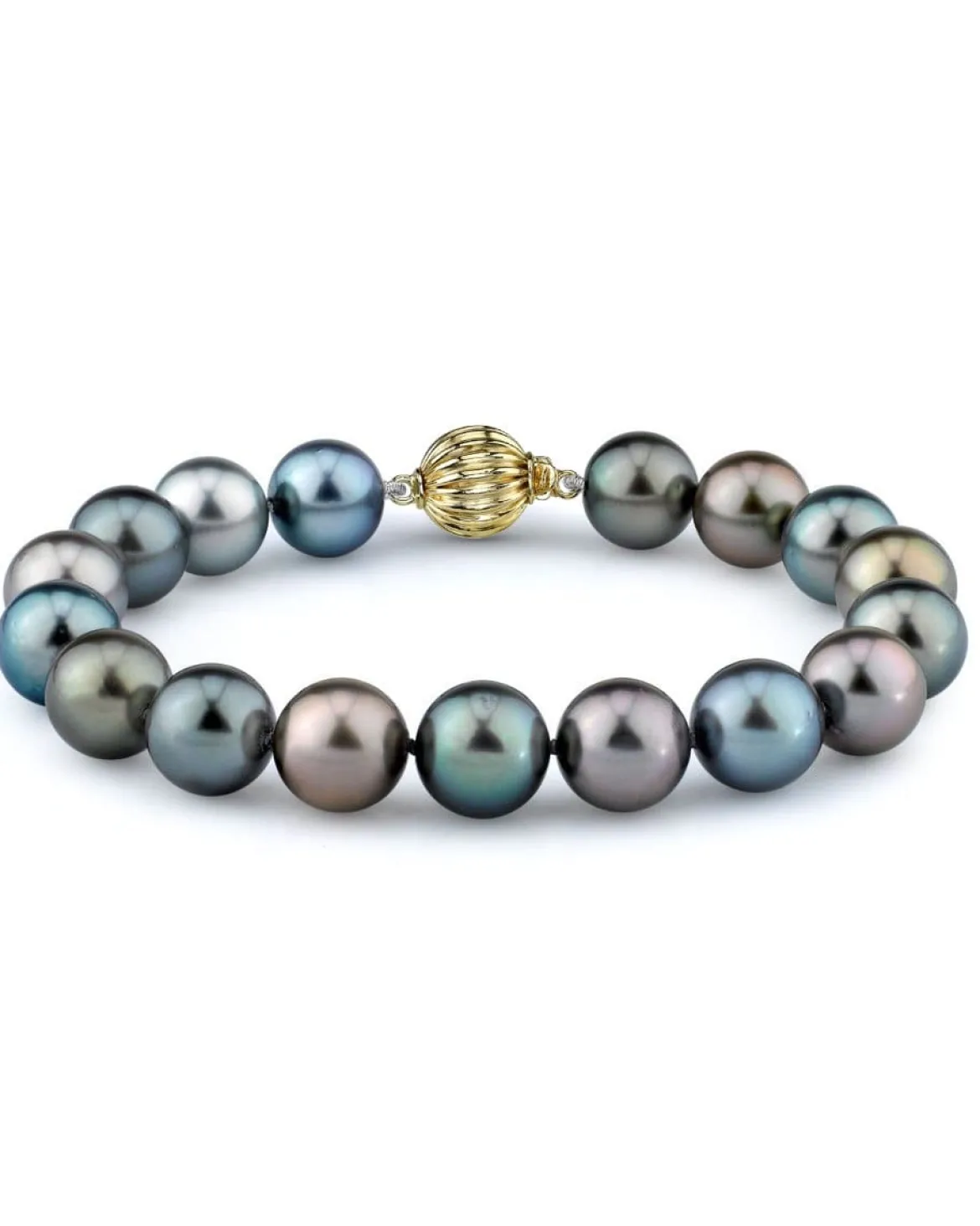 Multi-Color Tahitian Pearl Bracelet, 10.0-11.0mm - AAAA Quality