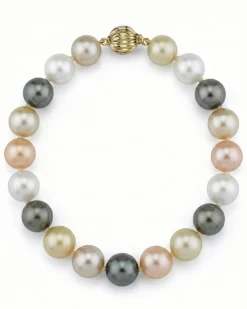 Multi-Color Tahitian, South Sea and Freshwater Bracelet, 10.0-11.0mm - AAA Quality