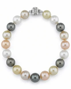 Multi-Color Tahitian, South Sea and Freshwater Bracelet, 10.0-11.0mm - AAA Quality