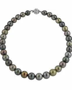 Multi-Color Tahitian True Round Pearl Necklace, 10.0-11.0mm - AAAA Quality