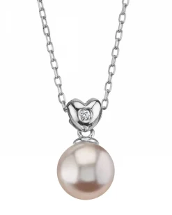 Pink Freshwater Pearl & Diamond Lev Pendant