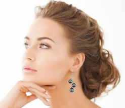 Tahitian South Sea Drop Pearl Cluster Earrings