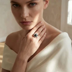 Tahitian South Sea Pearl & Diamond Sage Ring