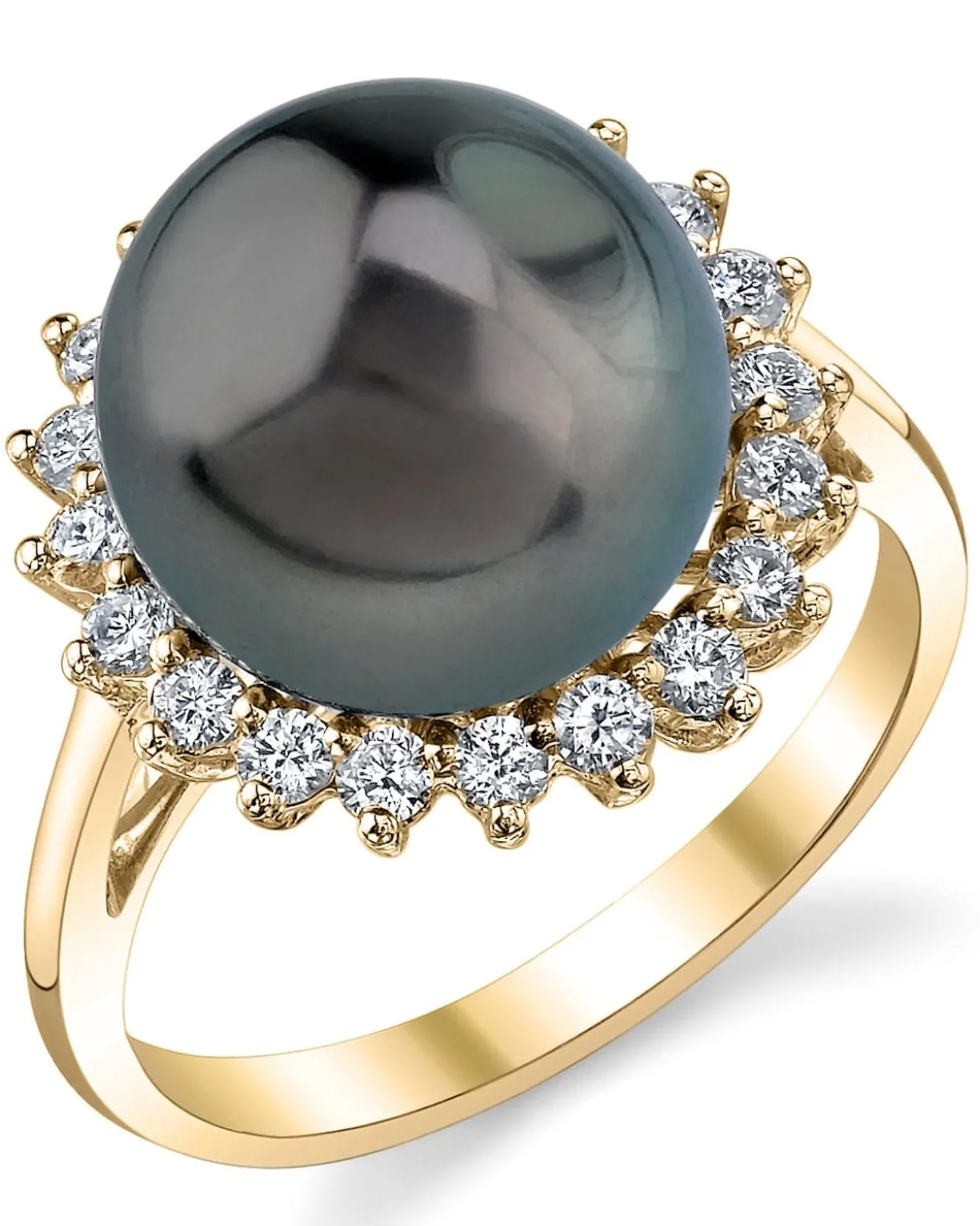 Tahitian South Sea Pearl & Diamond Sage Ring