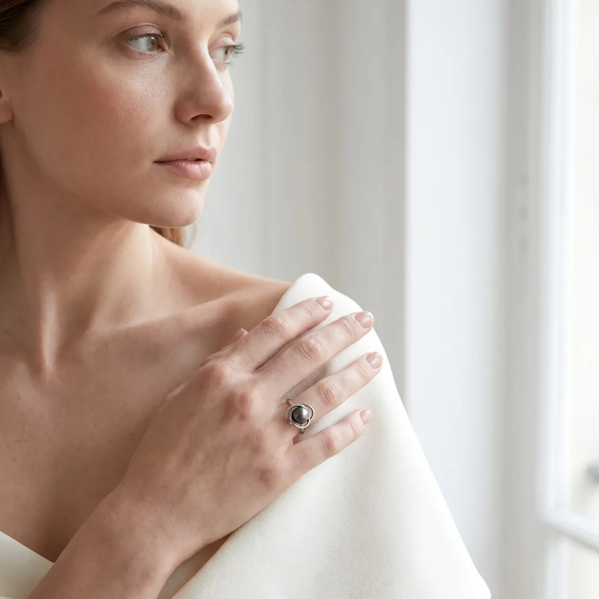Tahitian South Sea Pearl Khilana Ring