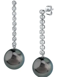 Tahitian South Sea Pearl & Diamond Bellatrix Earrings