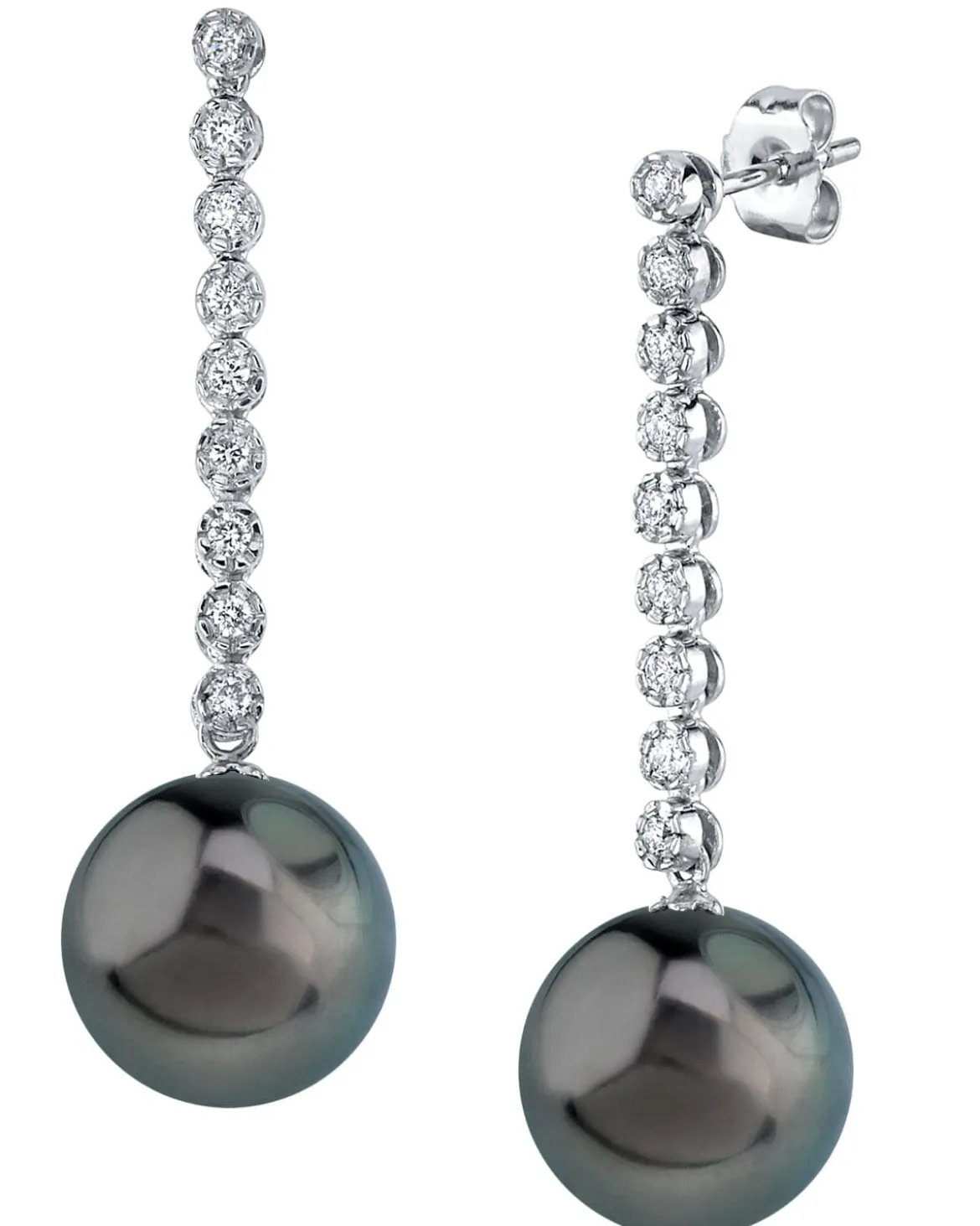 Tahitian South Sea Pearl & Diamond Bellatrix Earrings
