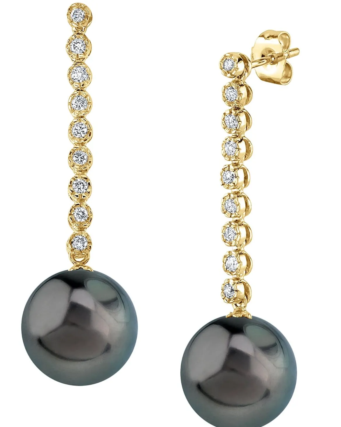 Tahitian South Sea Pearl & Diamond Bellatrix Earrings