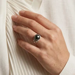 Tahitian South Sea Pearl & Diamond Abby Ring