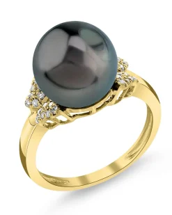 Tahitian South Sea Pearl & Diamond Nora Ring