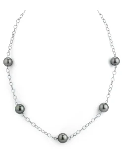 Tahitian South Sea Round Pearl Tincup Necklace