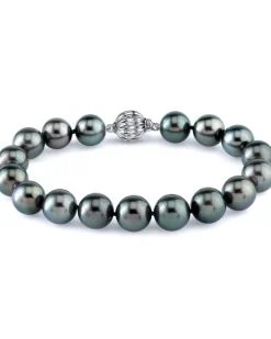 Tahitian True Round Pearl Bracelet, 10.0-11.0mm - AAA Quality