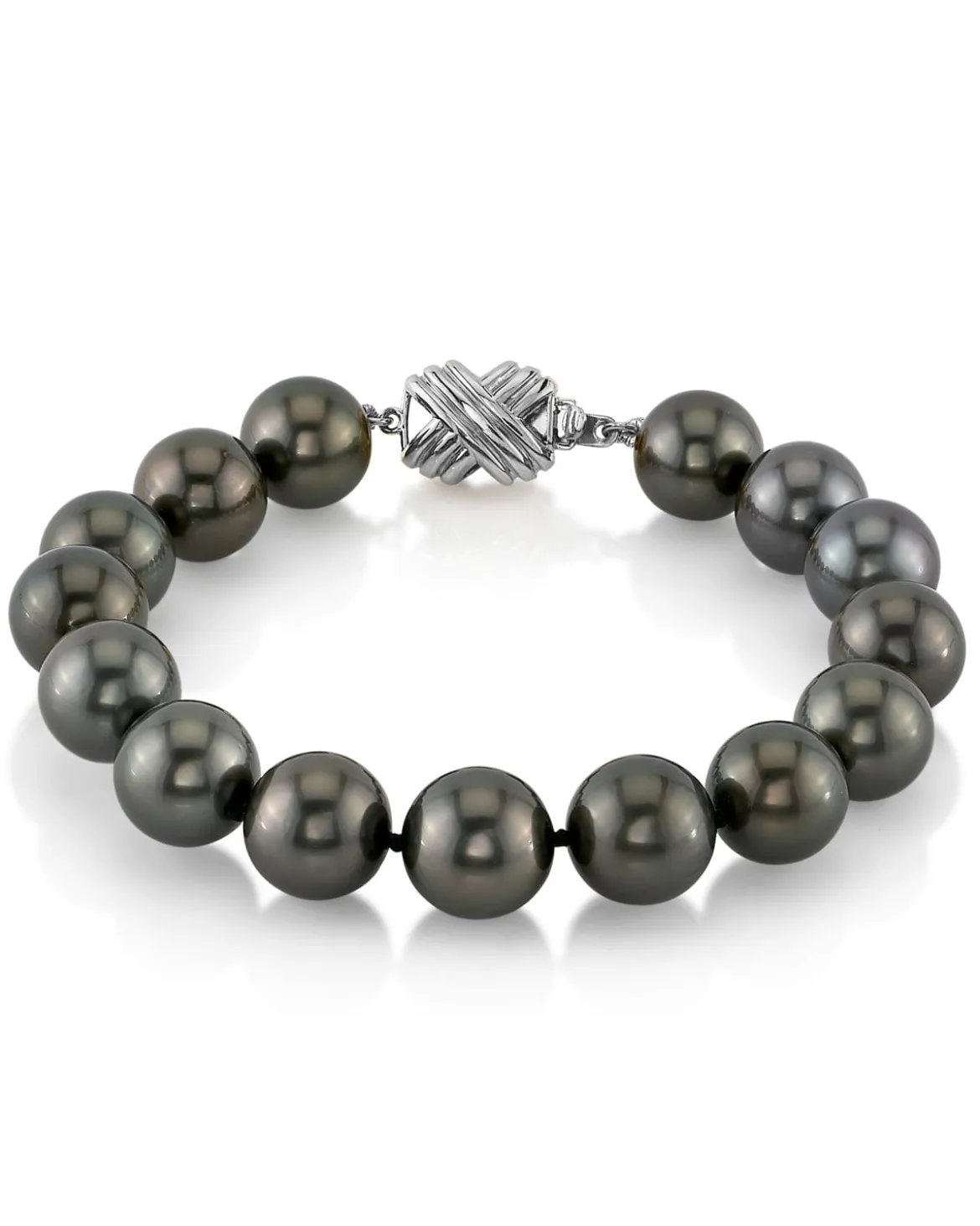 Tahitian True Round Pearl Bracelet, 10.0-11.0mm - AAAA Quality