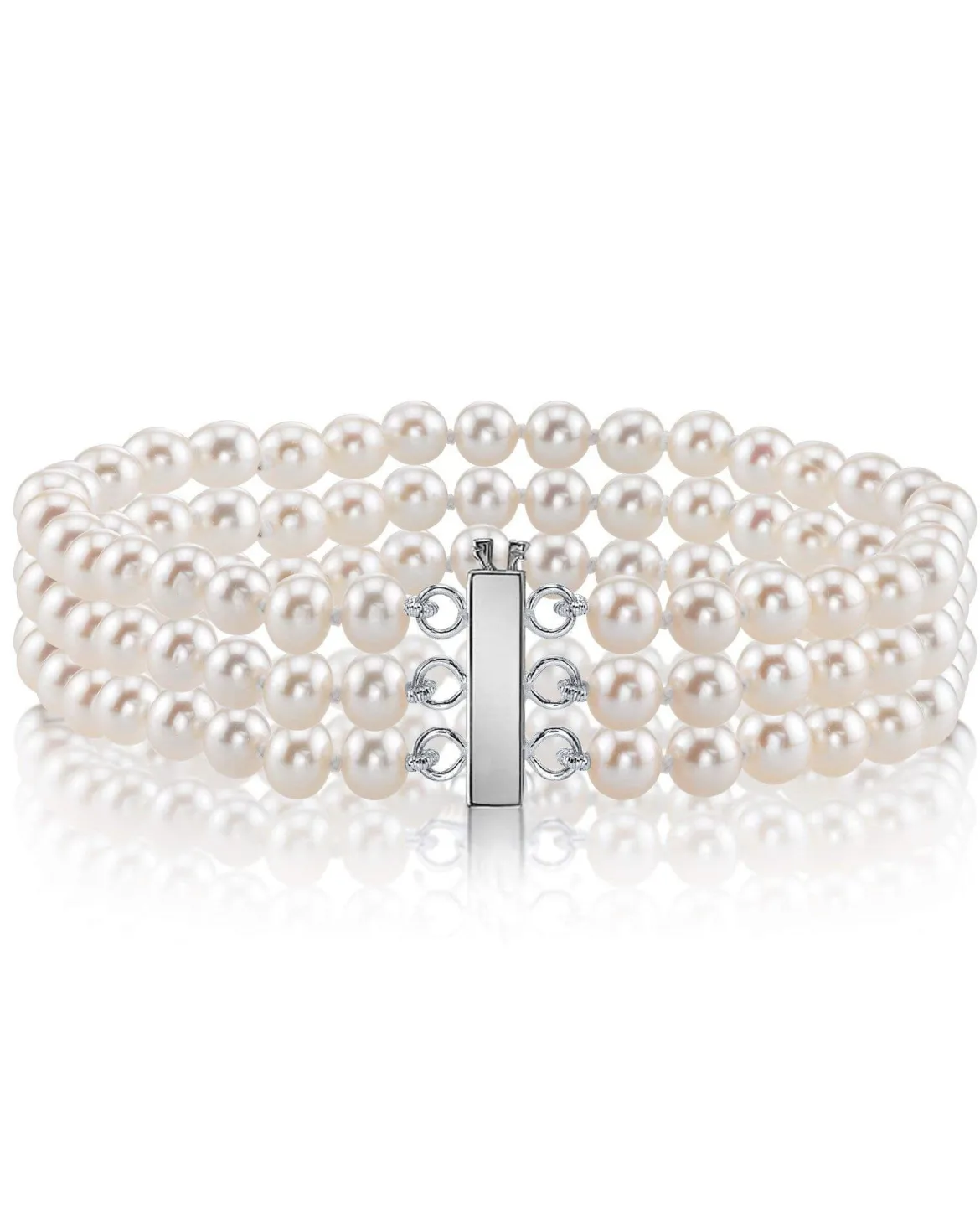 Triple Hanadama Akoya Pearl Bracelet