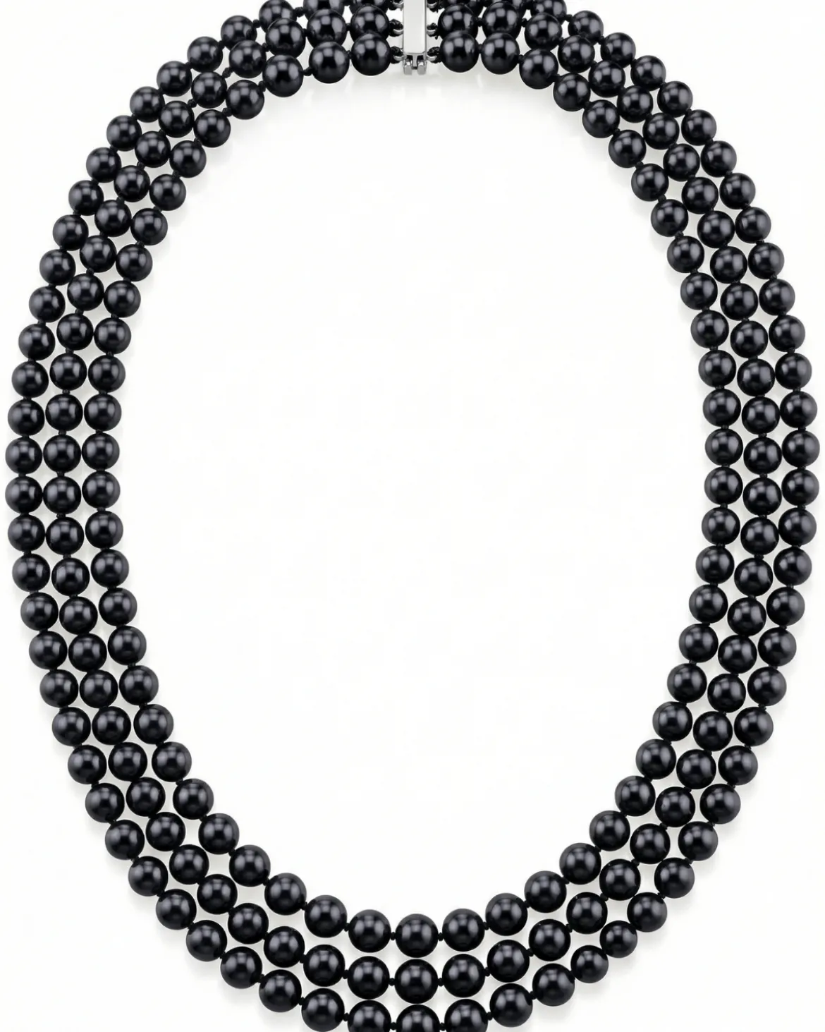 Triple Strand Black Akoya Pearl Necklace