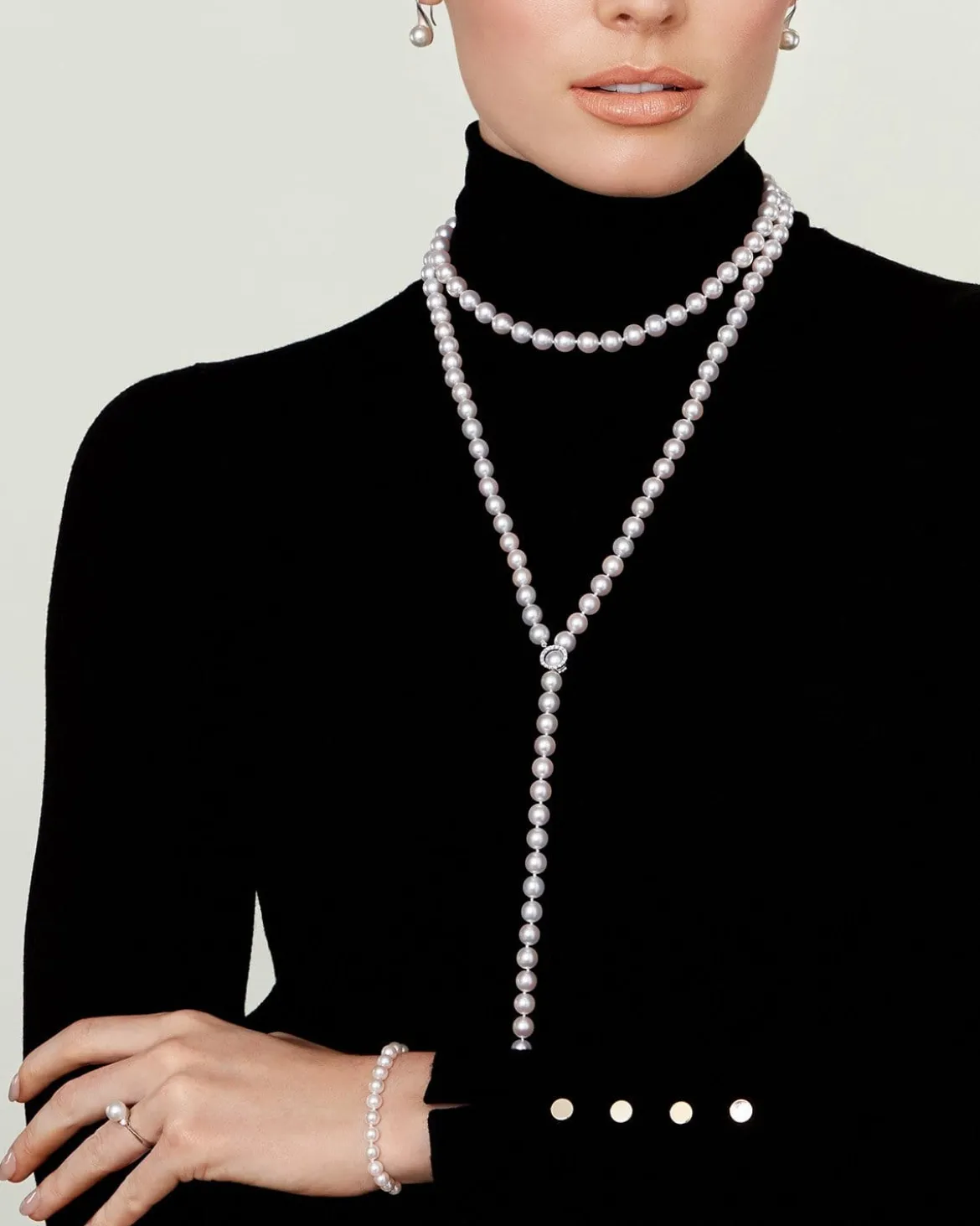 White Freshwater Pearl Adjustable lariat Y-Shape 51 Inch Rope Length Necklace - AAAA Quality