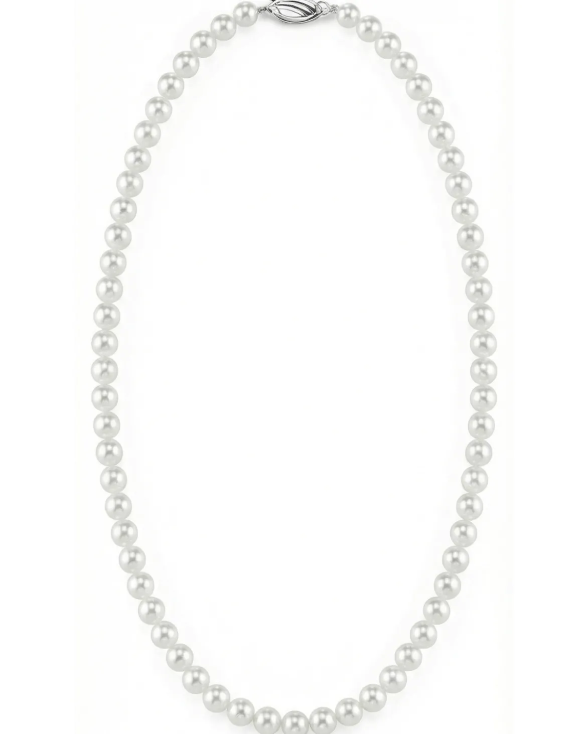 White Japanese Akoya Graduated Pearl Necklace, 6.0-9.0mm
