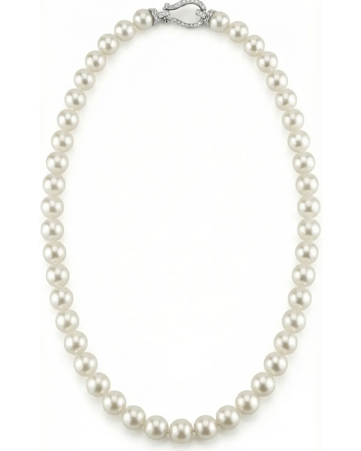 White Japanese Akoya Pearl Necklace, 8.5-9.0mm - AAA Quality