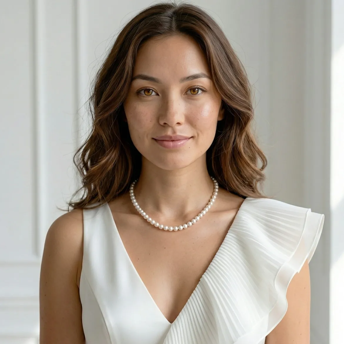 White Japanese Akoya Pearl Necklace, 6.0-6.5mm - AA+ Quality