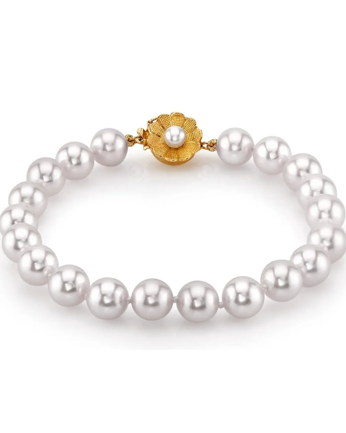 White Japanese Akoya Pearl Bracelet, 7.5-8.0mm