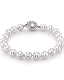 White Japanese Akoya Pearl Bracelet, 7.5-8.0mm