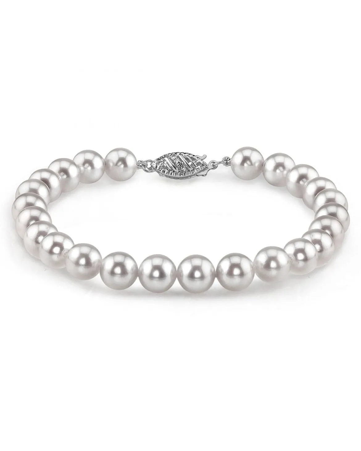 White Japanese Akoya Pearl Bracelet, 5.5-6.0mm - Choose Your Quality