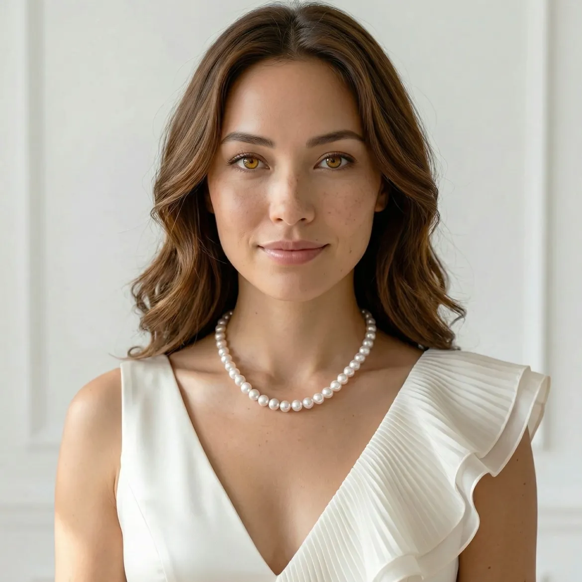 White Japanese Akoya Pearl Necklace, 8.5-9.0mm - AA+ Quality