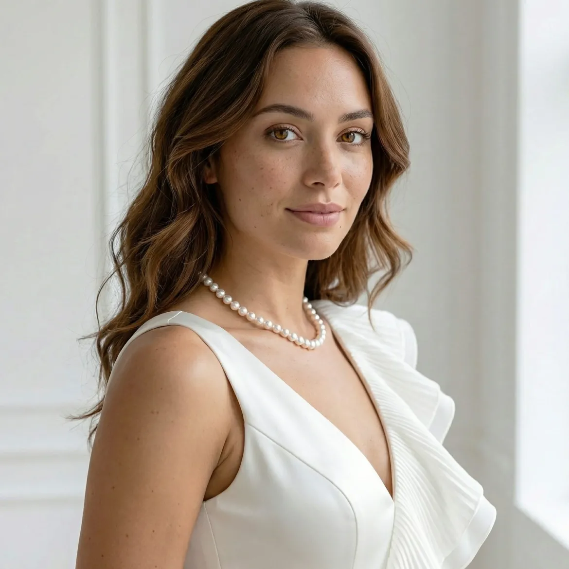 White Japanese Akoya Pearl Necklace, 8.5-9.0mm - AA+ Quality