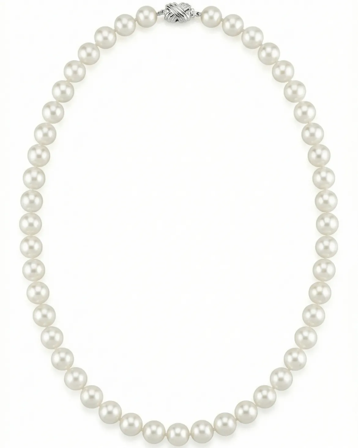 White Japanese Akoya Pearl Necklace, 8.0-8.5mm - AA+ Quality