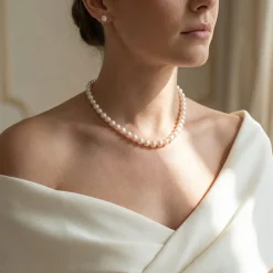 White Japanese Akoya Pearl Necklace, 8.0-8.5mm - AA+ Quality