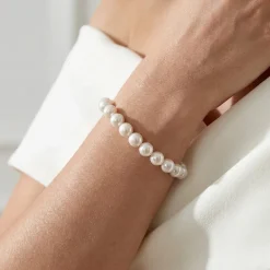 White Japanese Akoya Pearl Bracelet, 8.5-9.0mm
