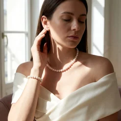 White Japanese Akoya 3-Piece Pearl Jewelry Set, 7.5-8.0mm