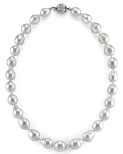 White South Sea Baroque Pearl Necklace, 9.0-11.0mm