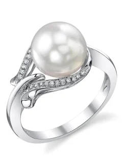 White South Sea Pearl & Diamond Spirit Ring